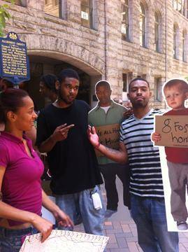Youth and staff gathered at the Rally for Children to raise awareness during National Foster Month.