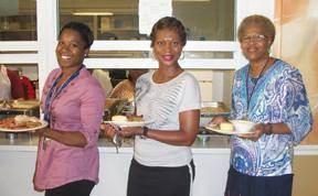 From left, veterans Courtney Robinson, Dorothy King and Lucilda Gibbs Charles at a breakfast in their honor.