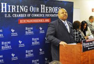 District 4 Councilman David Tandy, who spoke on behalf of the Louisville Metro Council, was present at the event to thank veterans for their service and to thank employers for their commitment to veterans and the community.