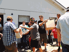 ResCare Premier Texas participants, employees, and employees’ families, along with people in the community, came together to help those in need.